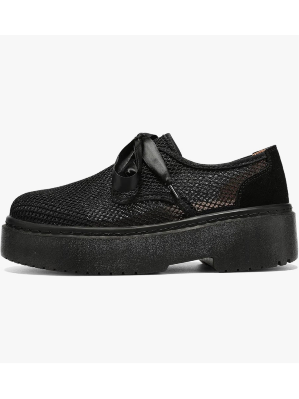Women's Beauseen Black Mesh Platform Shoes Size 9